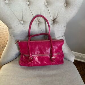 Helen Welsh Elegant Pink Leather Handbag